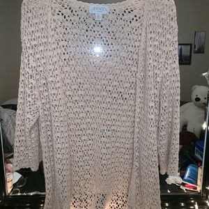 cream knit cardigan